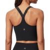 imageIUGA Buttery Adjustable Workout Tank Tops Woman with Built in Bra Y Back Longline Sports Bra Athletic VNeck Crop TopsBlack