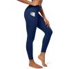 imageIUGA Fleece Lined Leggings Women Thermal Leggings for Women Winter Warm Tights High Waisted Hiking Yoga Pants with PocketsDark Blue