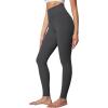 imageIUGA High Waisted Leggings for Women Tummy Control Buttery Soft Workout Leggings Compression Gym Yoga LeggingsInk Gray