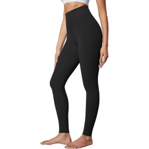 imageIUGA High Waisted Leggings for Women Tummy Control Buttery Soft Workout Leggings Compression Gym Yoga LeggingsBlack