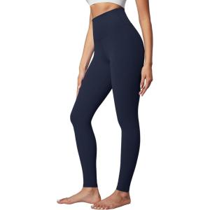 imageIUGA High Waisted Leggings for Women Tummy Control Buttery Soft Workout Leggings Compression Gym Yoga LeggingsNavy Blue