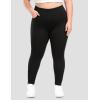 imageIUGA Stretchy Jeans for Women High Waist Jeggings Tummy Control Skinny Jeans Pull on Leggings with Pockets Trendy CasualBlack