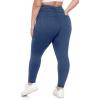 imageIUGA Stretchy Jeans for Women High Waist Jeggings Tummy Control Skinny Jeans Pull on Leggings with Pockets Trendy CasualLight Blue