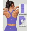 imageIUGA Buttery Adjustable Workout Tank Tops Woman with Built in Bra Y Back Longline Sports Bra Athletic VNeck Crop TopsVery Peri