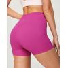 imageIUGA Biker Shorts Women with Pockets No Front Seam 4quot Yoga Spandex Shorts Women Workout Running High Waisted Tummy ControlPink