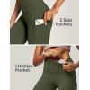 imageIUGA High Waist Yoga Pants with Pockets Leggings for Women Tummy Control Workout Leggings for Women 4 Way StretchDark Army Green