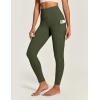imageIUGA High Waist Yoga Pants with Pockets Leggings for Women Tummy Control Workout Leggings for Women 4 Way StretchDark Army Green