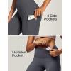 imageIUGA High Waist Yoga Pants with Pockets Leggings for Women Tummy Control Workout Leggings for Women 4 Way StretchDark Grey