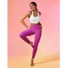 imageIUGA High Waist Yoga Pants with Pockets Leggings for Women Tummy Control Workout Leggings for Women 4 Way StretchRed Violet
