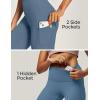 imageIUGA High Waist Yoga Pants with Pockets Leggings for Women Tummy Control Workout Leggings for Women 4 Way StretchSlate Blue