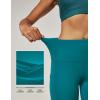 imageIUGA High Waist Yoga Pants with Pockets Leggings for Women Tummy Control Workout Leggings for Women 4 Way StretchTeal Green