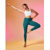 imageIUGA High Waist Yoga Pants with Pockets Leggings for Women Tummy Control Workout Leggings for Women 4 Way StretchTeal Green