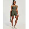 image:imageIUGA Biker Shorts Women with Pockets Workout Gym Running Yoga Athletic Seamless Scrunch Butt Lifting Tummy Control ShortsGrass Grey Green