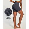 image:imageIUGA Biker Shorts Women with Pockets Workout Gym Running Yoga Athletic Seamless Scrunch Butt Lifting Tummy Control ShortsInk Gray