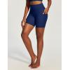 image:imageIUGA Biker Shorts Women with Pockets Workout Gym Running Yoga Athletic Seamless Scrunch Butt Lifting Tummy Control ShortsNavy