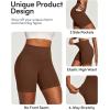 image:imageIUGA Butt Lifting Biker Shorts Women with Pockets Tummy Control No Front Seam Gym Workout Shorts Scrunch Booty Yoga ClothesBrown