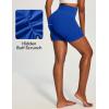 image:imageIUGA Butt Lifting Biker Shorts Women with Pockets Tummy Control No Front Seam Gym Workout Shorts Scrunch Booty Yoga ClothesDynamic Blue