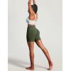 image:imageIUGA Butt Lifting Biker Shorts Women with Pockets Tummy Control No Front Seam Gym Workout Shorts Scrunch Booty Yoga ClothesGrass Grey Green