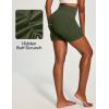 image:imageIUGA Butt Lifting Biker Shorts Women with Pockets Tummy Control No Front Seam Gym Workout Shorts Scrunch Booty Yoga ClothesGrass Grey Green