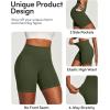 image:imageIUGA Butt Lifting Biker Shorts Women with Pockets Tummy Control No Front Seam Gym Workout Shorts Scrunch Booty Yoga ClothesGrass Grey Green