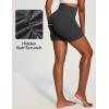 image:imageIUGA Butt Lifting Biker Shorts Women with Pockets Tummy Control No Front Seam Gym Workout Shorts Scrunch Booty Yoga ClothesInk Grey