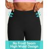 image:imageIUGA Capri Leggings for Women with Pockets Womens High Waisted Knee Length Capris Compression Yoga Pants Workout LeggingsBlack