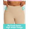image:imageIUGA Capri Leggings for Women with Pockets Womens High Waisted Knee Length Capris Compression Yoga Pants Workout LeggingsKhaki