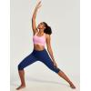 image:imageIUGA Capri Leggings for Women with Pockets Womens High Waisted Knee Length Capris Compression Yoga Pants Workout LeggingsNavy