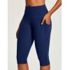 image:imageIUGA Capri Leggings for Women with Pockets Womens High Waisted Knee Length Capris Compression Yoga Pants Workout LeggingsNavy