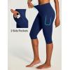 image:imageIUGA Capri Leggings for Women with Pockets Womens High Waisted Knee Length Capris Compression Yoga Pants Workout LeggingsNavy