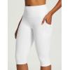 image:imageIUGA Capri Leggings for Women with Pockets Womens High Waisted Knee Length Capris Compression Yoga Pants Workout LeggingsWhite