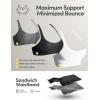 image:imageIUGA High Support Sports Bras for Women High Impact Sports Bra Adjustable Criss Cross Back Yoga Workout Bra with Molded CupBlack