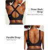 image:imageIUGA High Support Sports Bras for Women High Impact Sports Bra Adjustable Criss Cross Back Yoga Workout Bra with Molded CupBlack