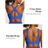 image:imageIUGA High Support Sports Bras for Women High Impact Sports Bra Adjustable Criss Cross Back Yoga Workout Bra with Molded CupDynamic Blue