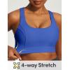 image:imageIUGA High Support Sports Bras for Women High Impact Sports Bra Adjustable Criss Cross Back Yoga Workout Bra with Molded CupDynamic Blue