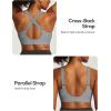 image:imageIUGA High Support Sports Bras for Women High Impact Sports Bra Adjustable Criss Cross Back Yoga Workout Bra with Molded CupLight Grey
