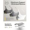image:imageIUGA High Support Sports Bras for Women High Impact Sports Bra Adjustable Criss Cross Back Yoga Workout Bra with Molded CupLight Grey