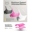 image:imageIUGA High Support Sports Bras for Women High Impact Sports Bra Adjustable Criss Cross Back Yoga Workout Bra with Molded CupLight Pink