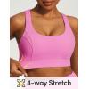 image:imageIUGA High Support Sports Bras for Women High Impact Sports Bra Adjustable Criss Cross Back Yoga Workout Bra with Molded CupLight Pink