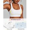 image:imageIUGA High Support Sports Bras for Women High Impact Sports Bra Adjustable Criss Cross Back Yoga Workout Bra with Molded CupWhite