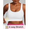 image:imageIUGA High Support Sports Bras for Women High Impact Sports Bra Adjustable Criss Cross Back Yoga Workout Bra with Molded CupWhite