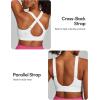 image:imageIUGA High Support Sports Bras for Women High Impact Sports Bra Adjustable Criss Cross Back Yoga Workout Bra with Molded CupWhite