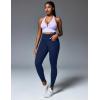 image:imageIUGA High Waist Yoga Pants with Pockets Leggings for Women Tummy Control Workout Leggings for Women 4 Way StretchNavy Jeans