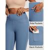 image:imageIUGA High Waist Yoga Pants with Pockets Leggings for Women Tummy Control Workout Leggings for Women 4 Way StretchVibrant Blue Jeans