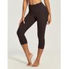 image:imageIUGA High Waisted Yoga Pants for Women with Pockets Capri Leggings for Women Workout Leggings for Women Yoga CaprisEspresso