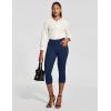 image:imageIUGA High Waisted Yoga Pants for Women with Pockets Capri Leggings for Women Workout Leggings for Women Yoga CaprisNavy Jeans