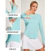 image:imageIUGA Rash Guard for Women with Pockets UPF 50 SPF Shirts for Women Long Sleeve UV Sun Protection Clothing Hiking Swim Shirt