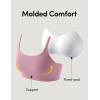 image:imageIUGA Sports Bras for Women Large Bust Sports Bras with Molded Cups Wireless Push Up High Impact Workout Yoga Gym TopPink