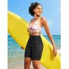 image:imageIUGA Swim Shorts Women 7 High Waisted Swim Board Shorts Quick Dry Bathing Suit Bottoms for Women Swimsuit with Liner PocketsBlack