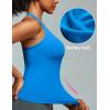 image:imageIUGA Workout Tops for Women with Builtin Bra Racerback Tank Tops Yoga Pilates Tennis Running Gym Athletic TankKlein Blue